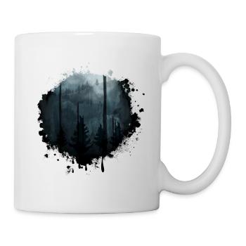 Dunkler Wald - Tasse - Weiß - Rechts