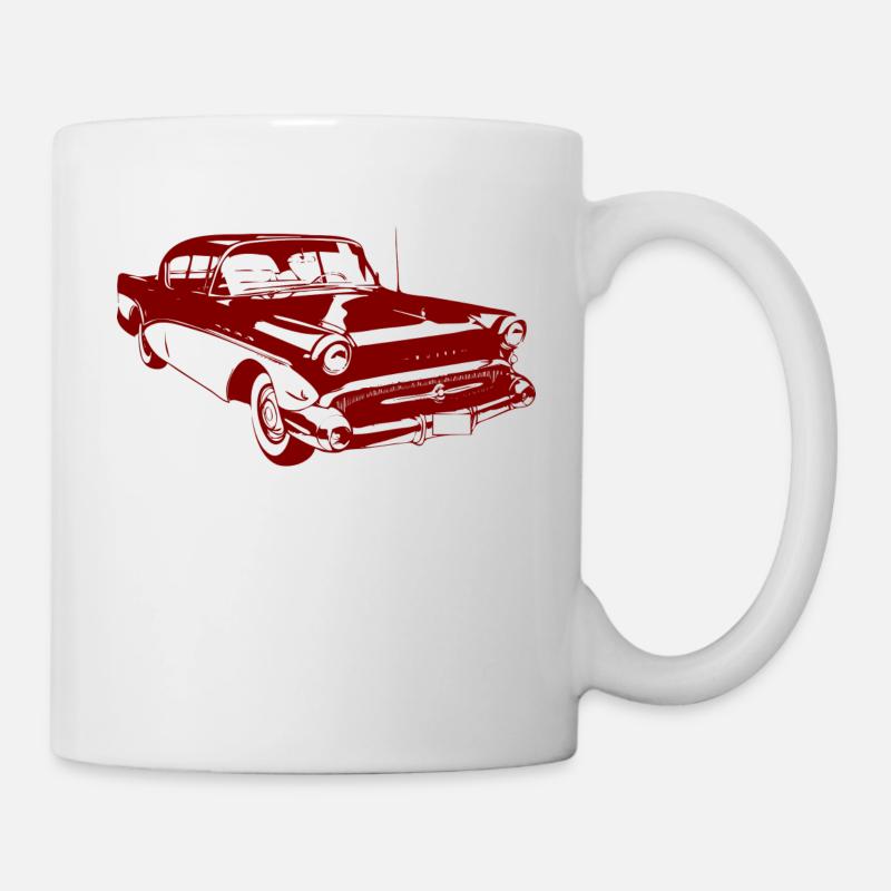 Vintage trader - old car - red - Mug - white