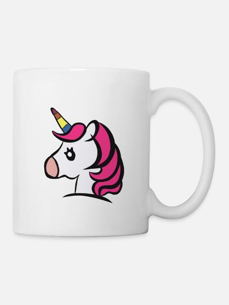 mignon cadeau de licorne licorne bébé licornes enfant - Mug blanc - blanc