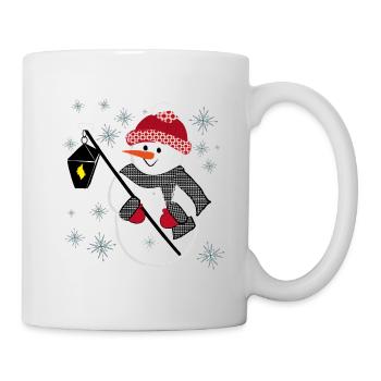 Christmas motif snowman - Mug - white - Right