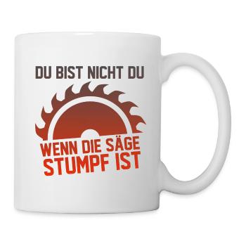 Schreiner Tischler Azubi Meister Spruch Geschenk - Tasse - Weiß - Rechts