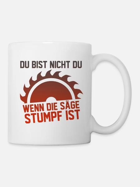 Schreiner Tischler Azubi Meister Spruch Geschenk - Tasse - Weiß