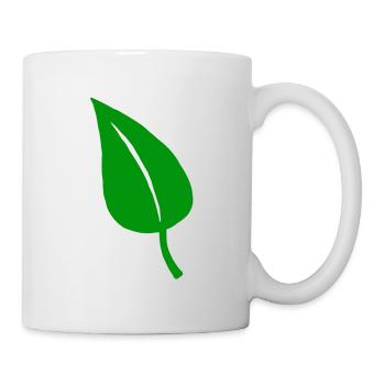 Feuilles jardin nature vert jardinage bio feuille verte - Mug blanc - blanc - Droite