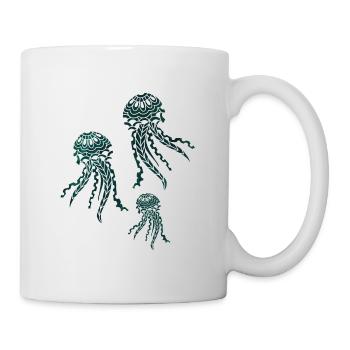 Quallen - Tasse - Weiß - Rechts