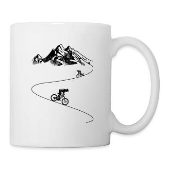 Downhill Mountain biking bicycle off-road Bike MTB - Mug - white - Right
