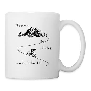 Downhill Mountain biking bicycle off-road Bike MTB - Mug - white - Right