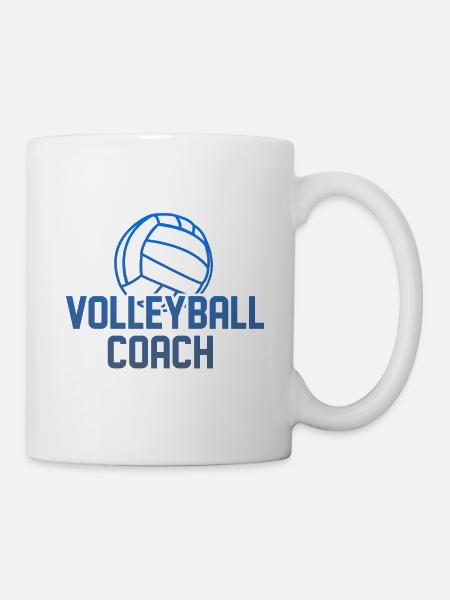 Lustiger Volleyball Trainer Coach Spruch - Tasse - Weiß