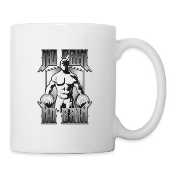 Gym No Pain No Gain - Tasse - Weiß - Rechts