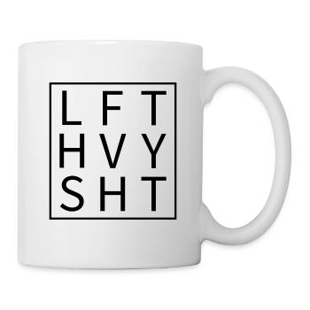 LFT HVY SHT Geschenk Fitness Gym Sport - Tasse - Weiß - Rechts