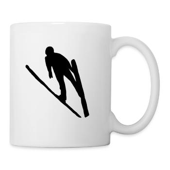 Ski jumping ski flying winter sports ski ski jumpers - Mug - white - Right
