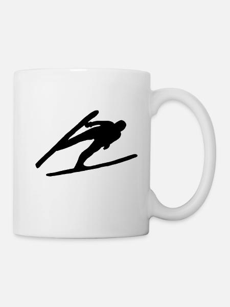Skispringen Skifliegen Wintersport Skispringer Ski - Tasse - Weiß