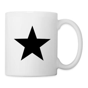schwarzer Stern, black star - Tasse - Weiß - Rechts