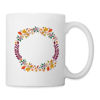 Herbstkranz - Tasse - Weiß - Rechts