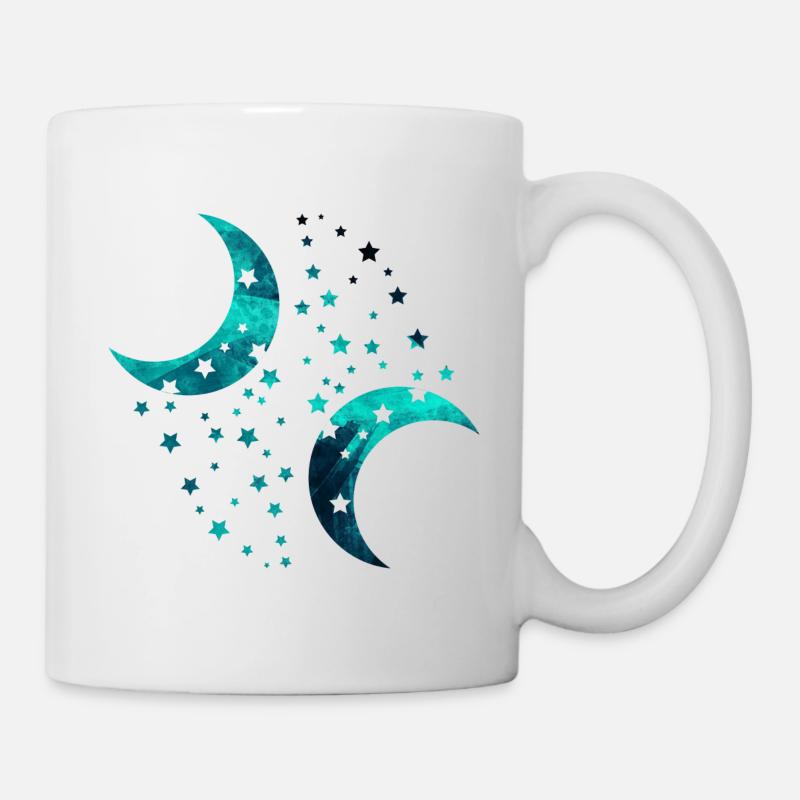 moon and stars - Mug - white