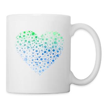 Shapes heart - Mug - white - Right
