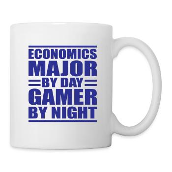 Economics major by day gamer by night gift - Mug - white - Right