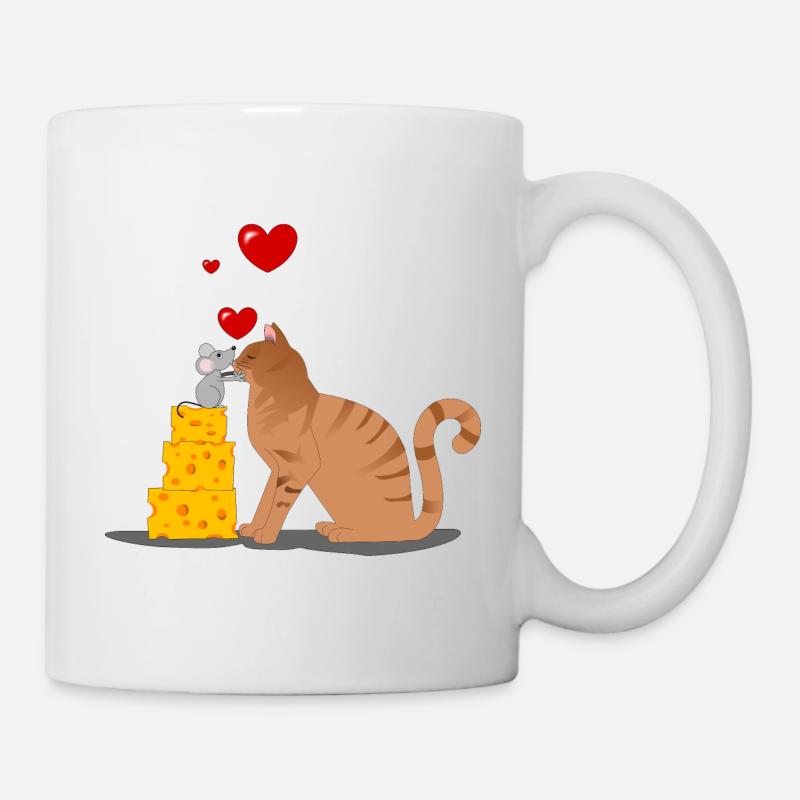 cat and mouse - Mug - white