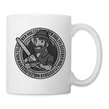 Holzflüsterer Holz Flüsterer Holzfäller Kettensäge - Tasse - Weiß - Rechts