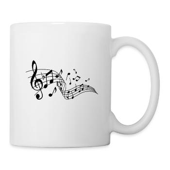 Clef notes note de musique musique musicien - Mug blanc - blanc - Droite