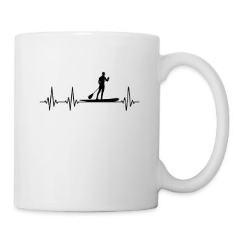 Paddleboarding Paddleboard Paddel Herzschlag - Tasse - Weiß - Rechts
