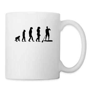 Evolution of Paddleboarding Paddleboard Paddle - Mug - white - Right