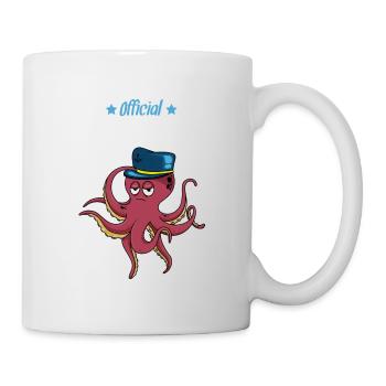 Bande dessinée de capitaine poulpe poulpe - Mug blanc - blanc - Droite