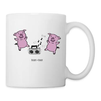 Max und Moritz rocken die Tanzfläche - Tasse - Weiß - Rechts