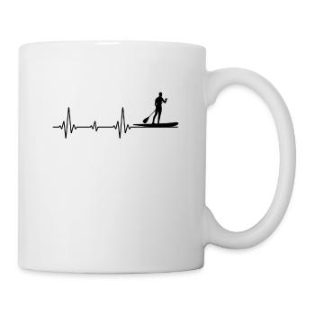 Paddleboarding Paddleboard Paddle Heartbeat - Mug - white - Right