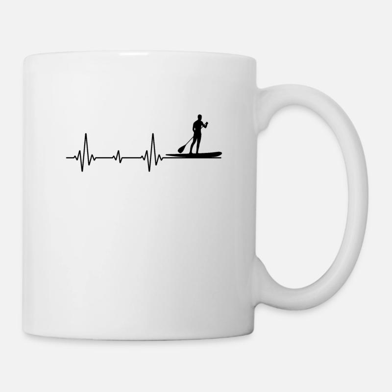 Paddleboarding Paddleboard Paddle Heartbeat - Mug - white