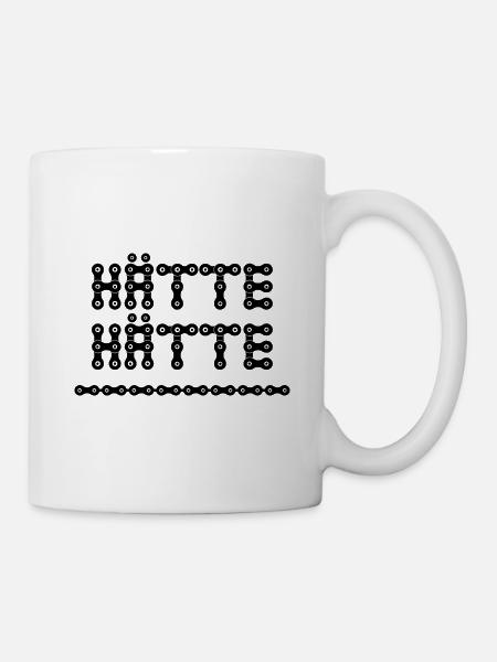 Hätte Hätte Fahrradkette - Tasse - Weiß