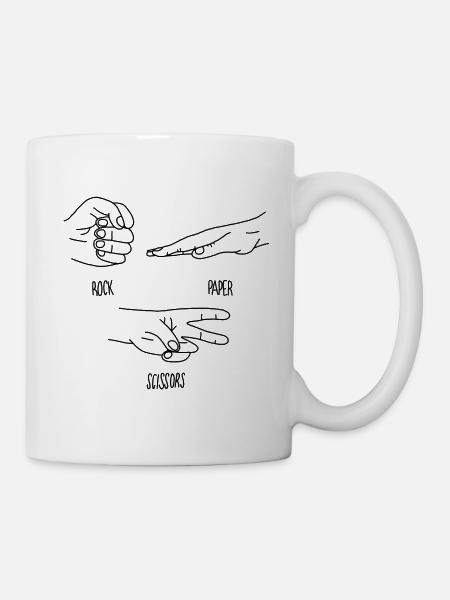 Pierre papier ciseaux - Mug blanc - blanc