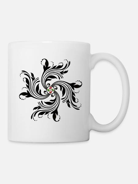 Lauburu Croix Basque - Mug blanc - blanc