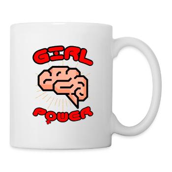 GIRL POWER T-SHIRT GIFT BIRTHDAY GIFT - Mug - white - Right