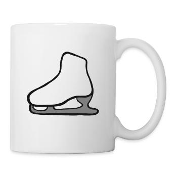 Schlittschuh Eisschnelllauf Eiskunstlaufen Eislauf - Tasse - Weiß - Rechts