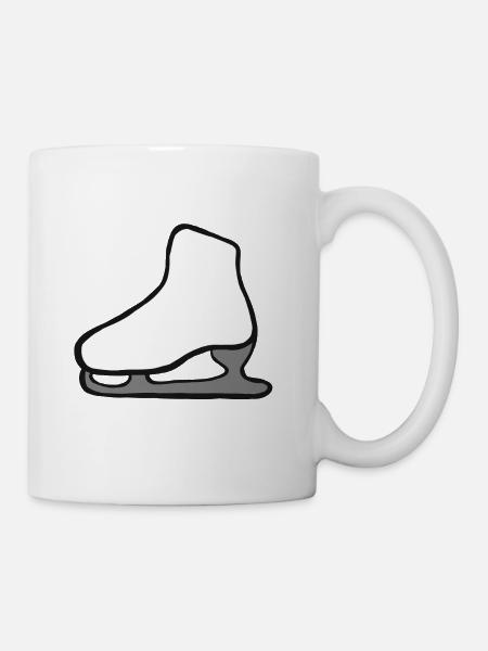 Schlittschuh Eisschnelllauf Eiskunstlaufen Eislauf - Tasse - Weiß