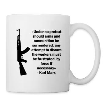 AK-47 Spruch Sturmgewehr Waffe Geschenk - Tasse - Weiß - Rechts