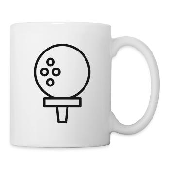 Golfschläger Golfball Golfspieler Golf Golfer - Tasse - Weiß - Rechts