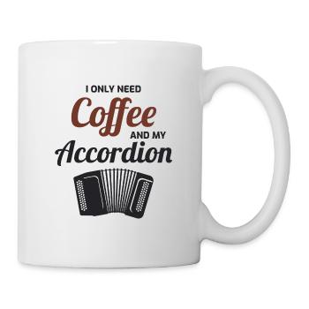 Kaffee Akkordeon Polka Musik Musiker Geschenk - Tasse - Weiß - Rechts