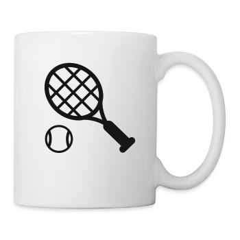Tennis tennis tennis lovers tennis racket - Mug - white - Right