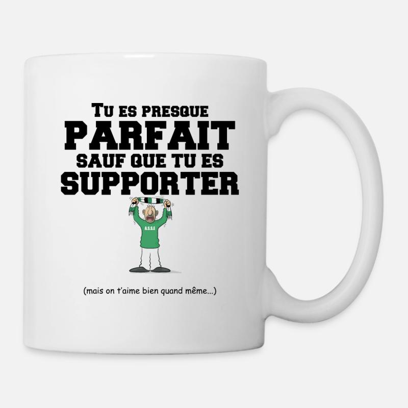 Tu es presque parfait sauf que tu es supporter... - Mug blanc - blanc