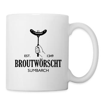 Broutwörscht Sumbarch EST. 1349 blk - Tasse - Weiß - Rechts