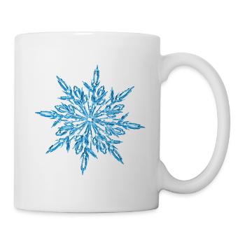 Schneeflocke Eiskristall Winter - Tasse - Weiß - Rechts