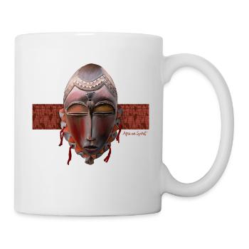 African mask, WEST - Mug - white - Right