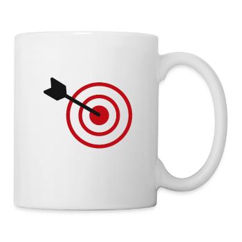 Dartpfeil Darts Geschenk Dartscheibe Dart Pfeil - Tasse - Weiß - Rechts
