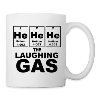 Helium The Laughing Gas Lustiger Chemie-Humor - Tasse - Weiß - Rechts