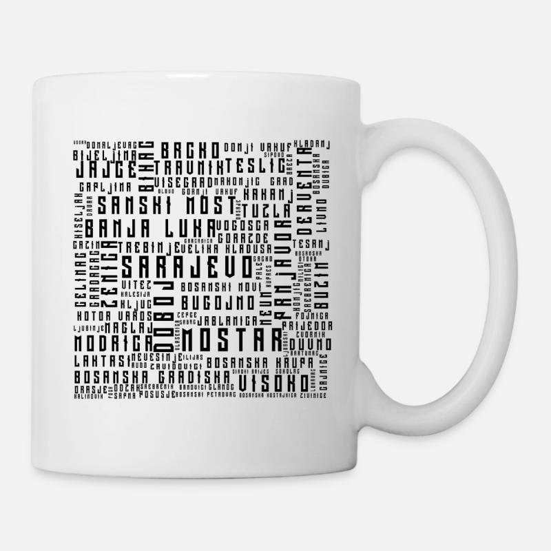 BiH Gradovi - Tasse - Weiß