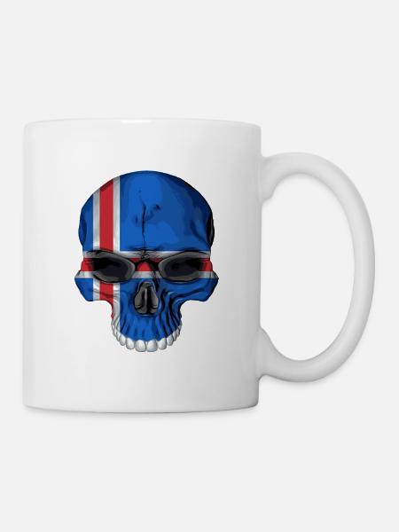 Island Totenkopf - Tasse - Weiß