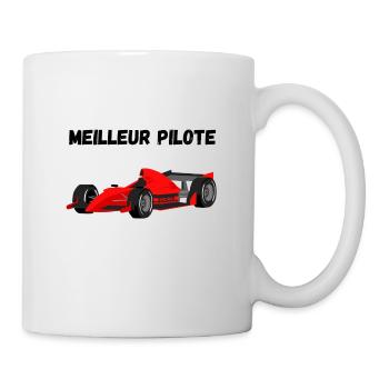 Meilleur Pilote Voiture de Course - Mug blanc - blanc - Droite