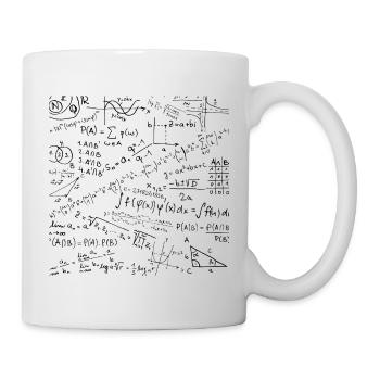 Math Equation Pattern, Cool Quadratic Formula Geek - Mug - white - Right