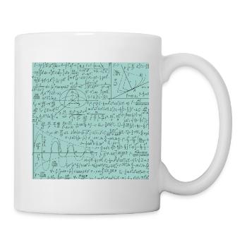 Mathe-Gleichung-Muster, Mathe Formel-Liebhaber-Geschenk - Tasse - Weiß - Rechts